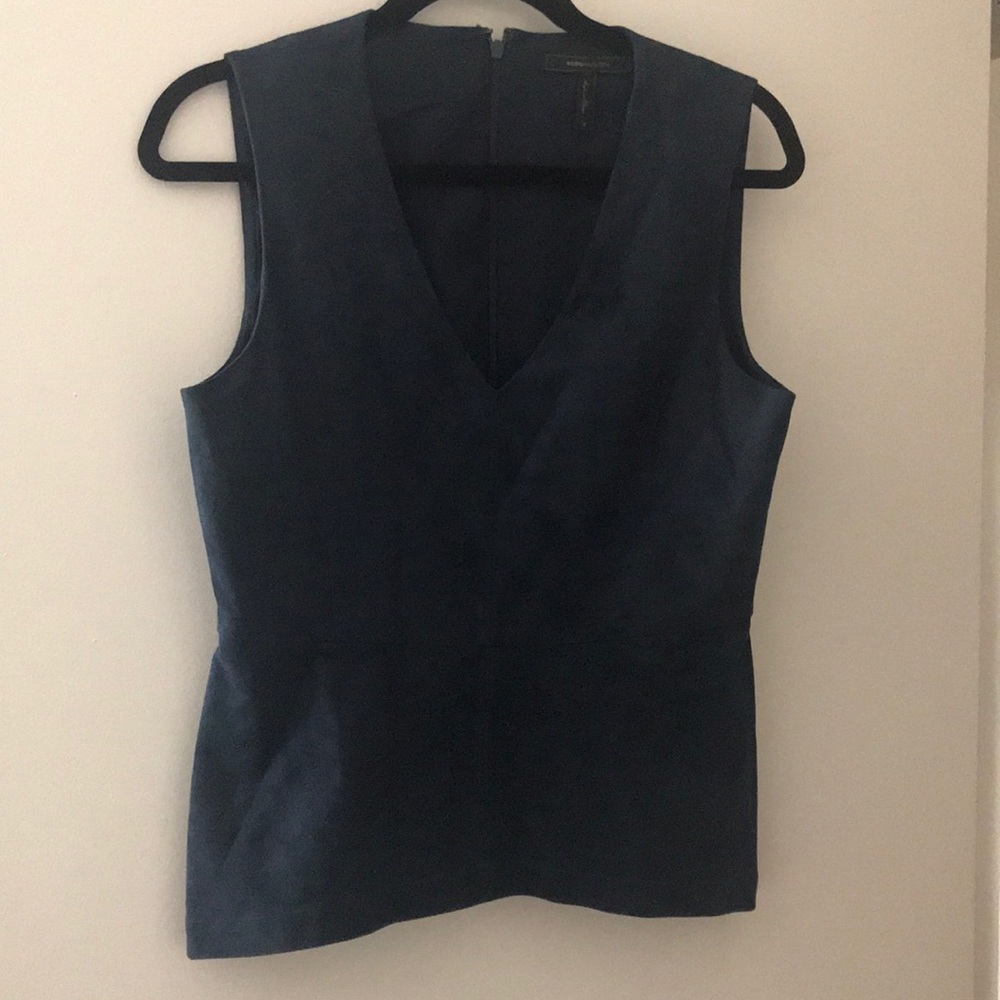 BCBG navy blue velvet  top!